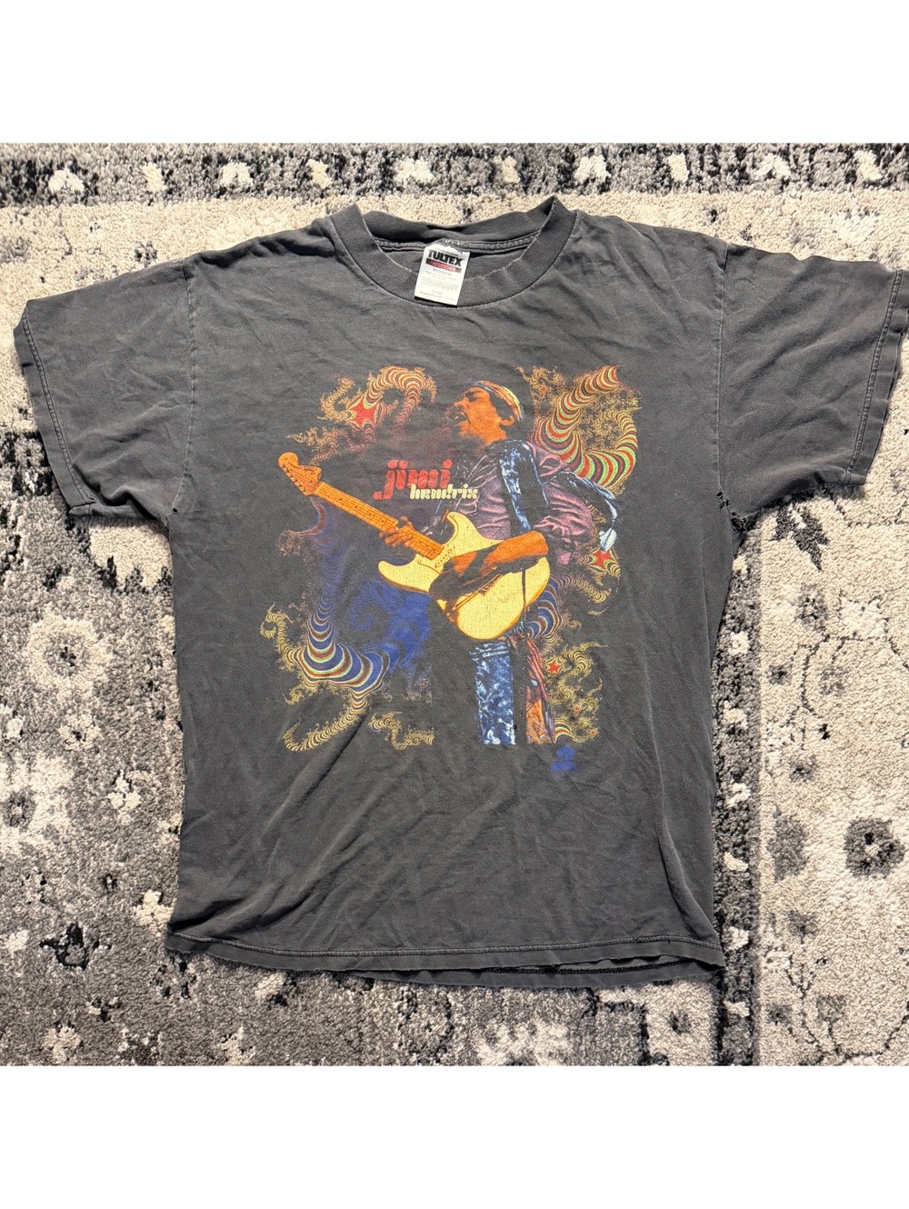 Vintage Jimi Hendrix Graphic T-Shirt Large Tultex Preshrunk